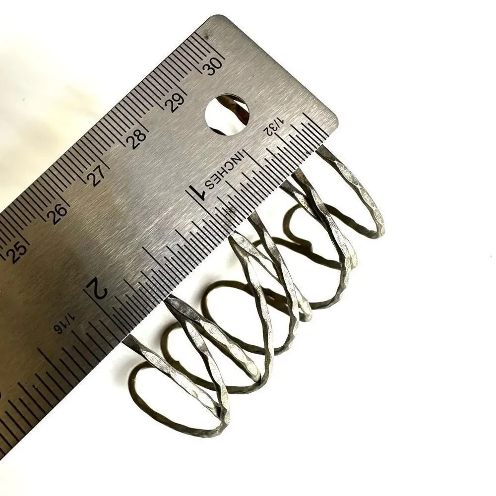 Silver wide cut out open cuff bracelet silver tone